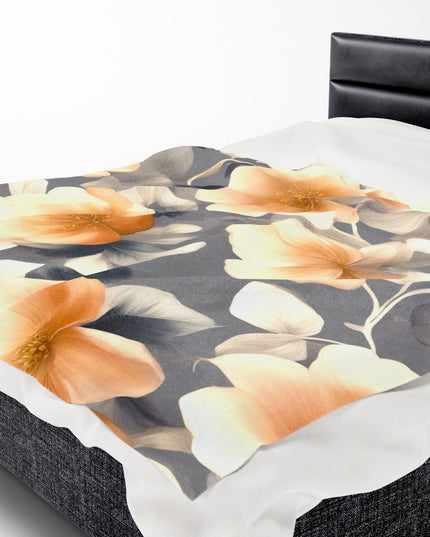 Soft Blossom Floral Bunch Velveteen Plush Blanket, 60" x 80"
