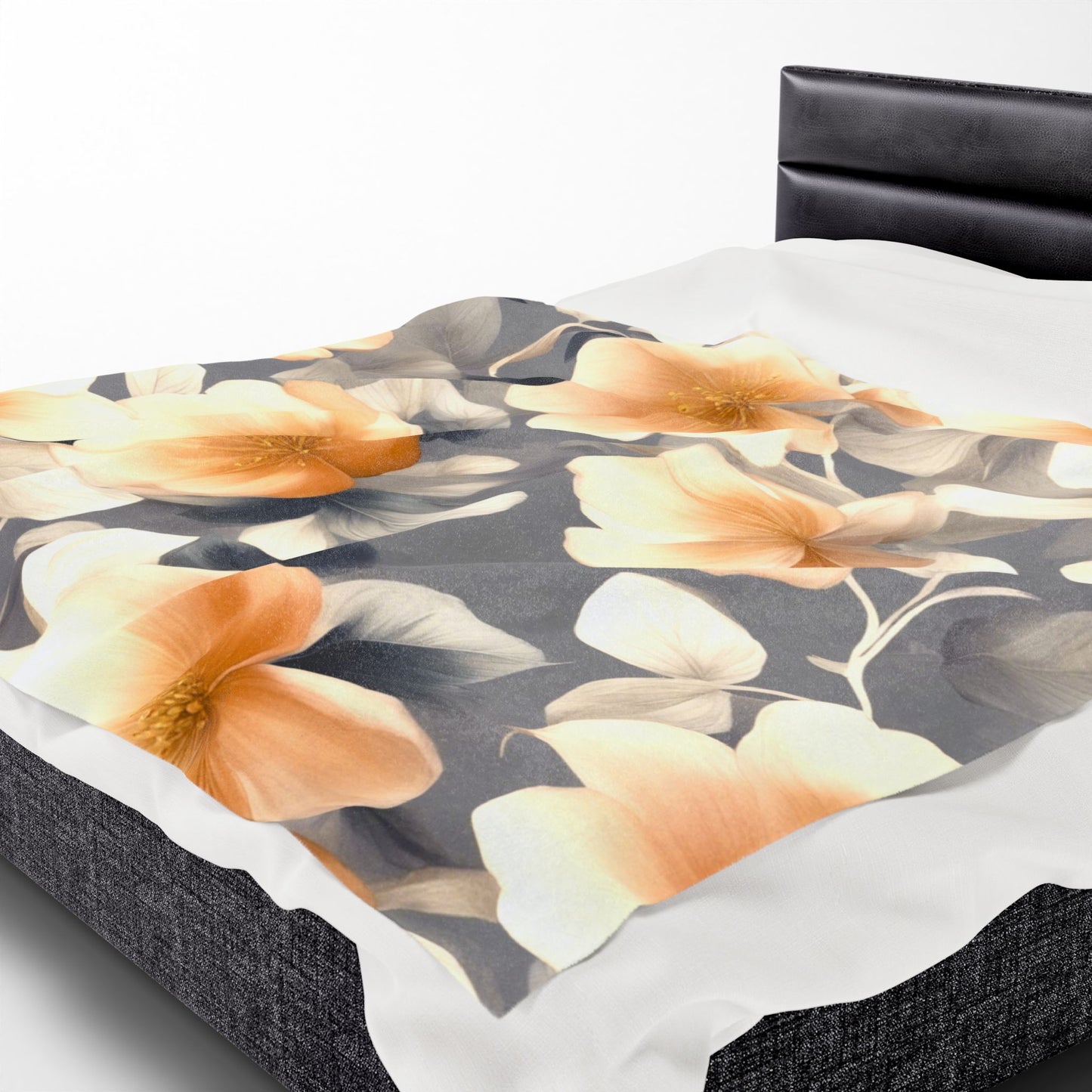 Soft Blossom Floral Bunch Velveteen Plush Blanket, 60" x 80"