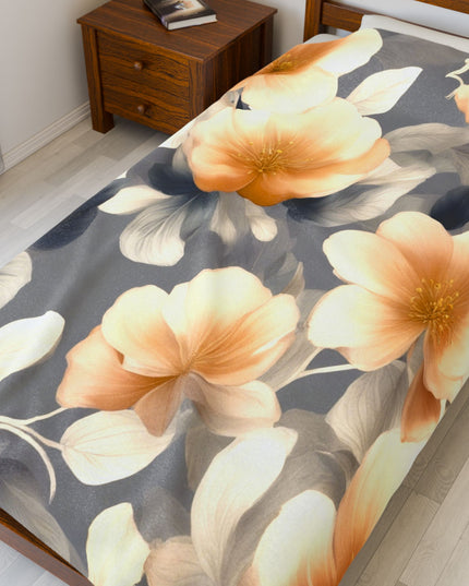 Soft Blossom Floral Bunch Velveteen Plush Blanket, 60" x 80"