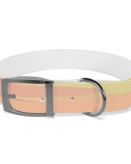 Pastel Hot Peach Patches Medium Dog Collar