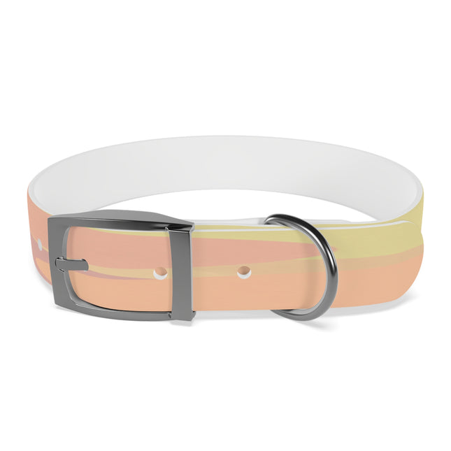Pastel Hot Peach Patches Medium Dog Collar