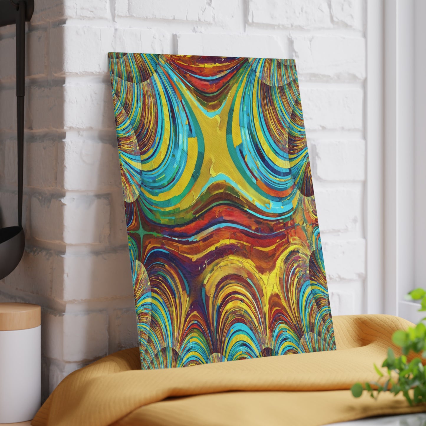 Uzi Spiral Alpha 8" x 11" Glass Cutting Board