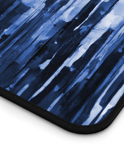 Striped Deep Blue 12" x 18" Desk Mat