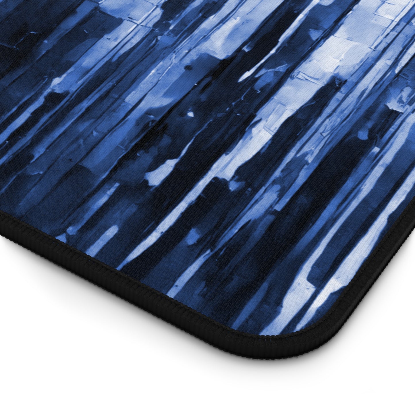 Striped Deep Blue 12" x 18" Desk Mat