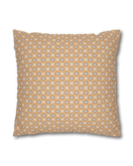Tan Sunset Star-crossed Bodies Spun Polyester Square Pillowcase, 14" x 14"
