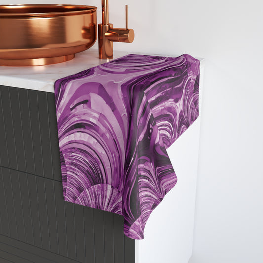 Uzi Spiral Powder Lavender Hand Towel, 16" x 28"
