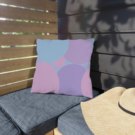 Pastel Purple and Mauve Patches 16" x 16" Outdoor Pillows