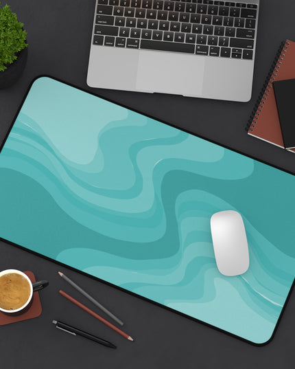 Tif Green Wavey 12" x 22" Desk Mat