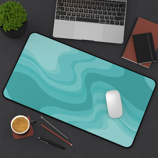 Tif Green Wavey 12" x 22" Desk Mat