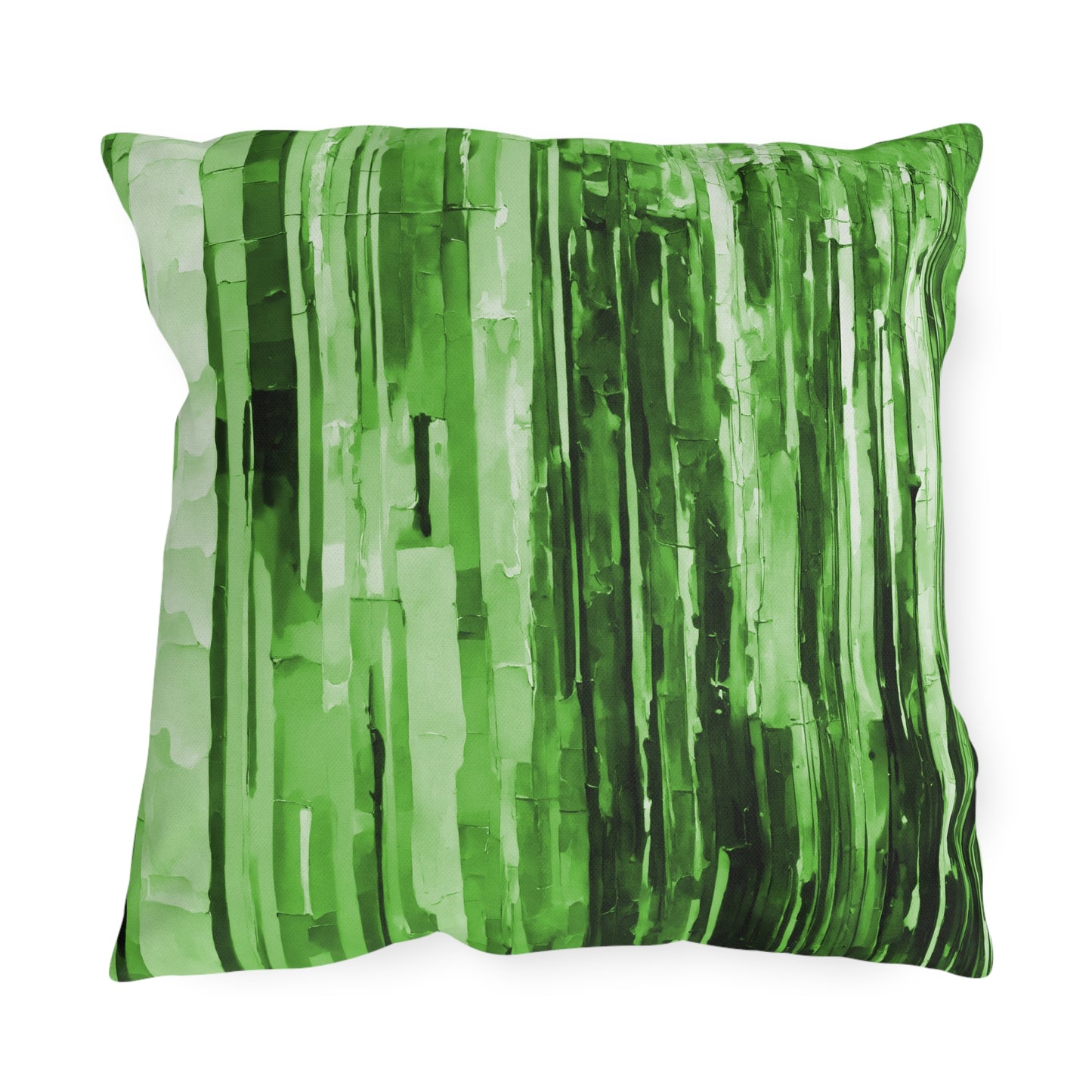 Striped Mint Pastel Fade 18" x 18" Outdoor Pillow