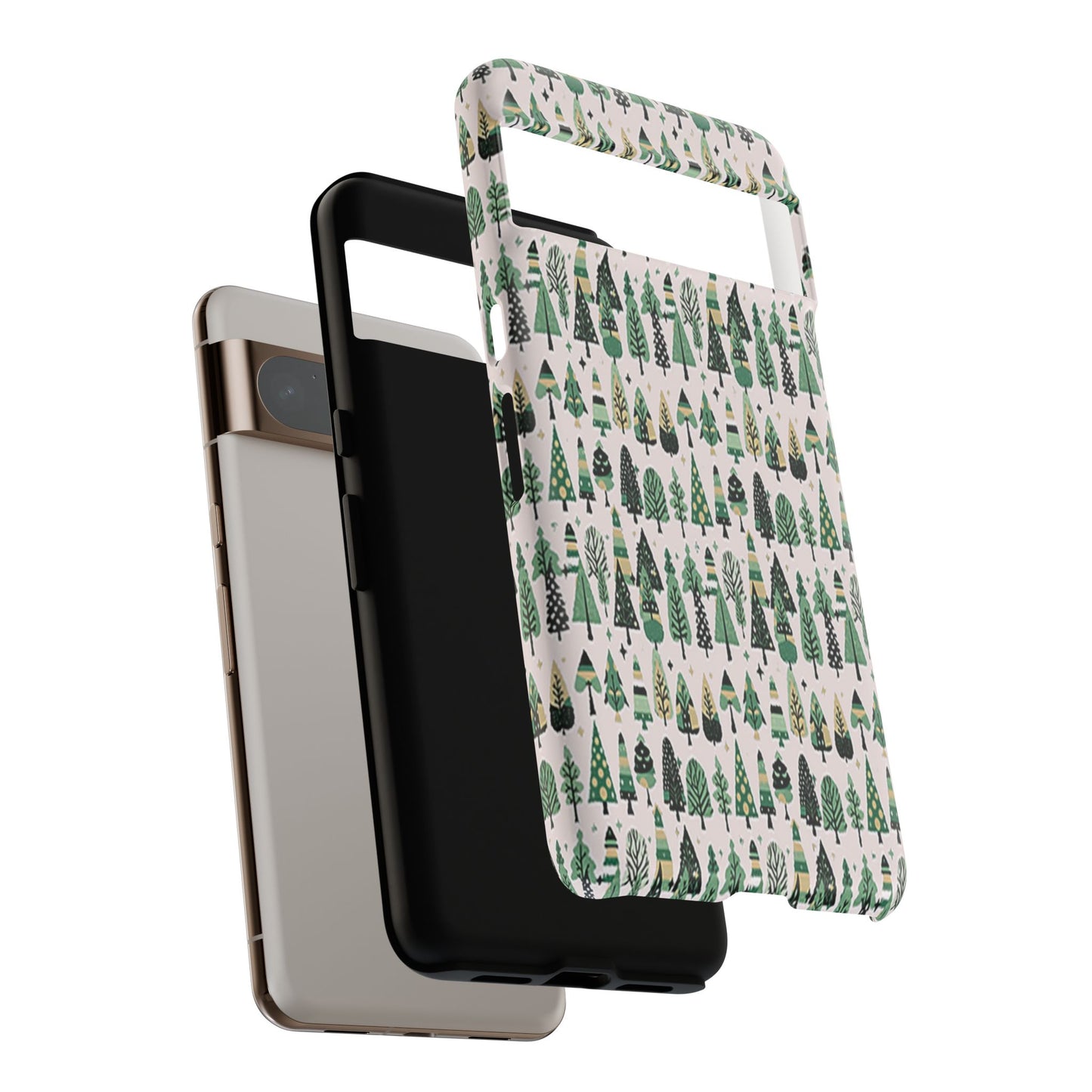 Mini Vintage Green Trees Google Pixel 8 Pro Tough Cases