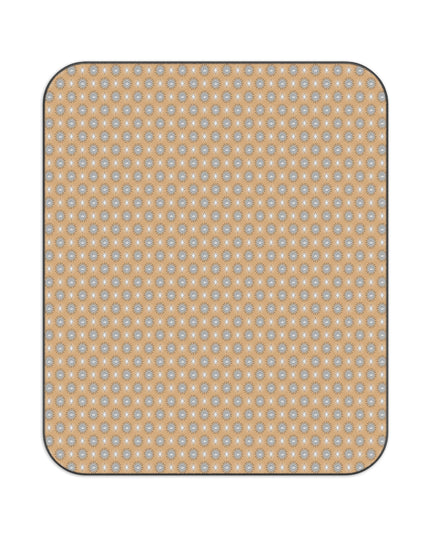 Tan Sunset Star-crossed Bodies Picnic Blanket, 61" × 51"