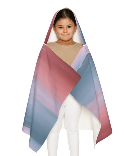 Gray Sea Pink Fog Youth Hooded Towel, 24" x 48"