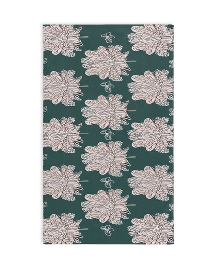 Soft White Floral Butterflies Hand Towel, 16" x 28"