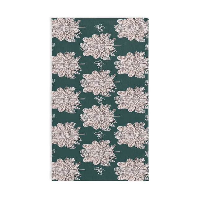 Soft White Floral Butterflies Hand Towel, 16" x 28"