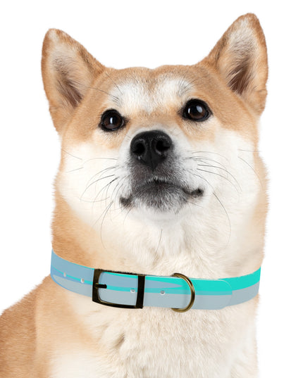 Pastel Tan and Tif Patches Extra Large Dog Collar