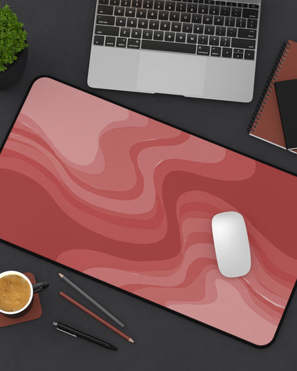 Power Red Wavey 12" x 22" Desk Mat