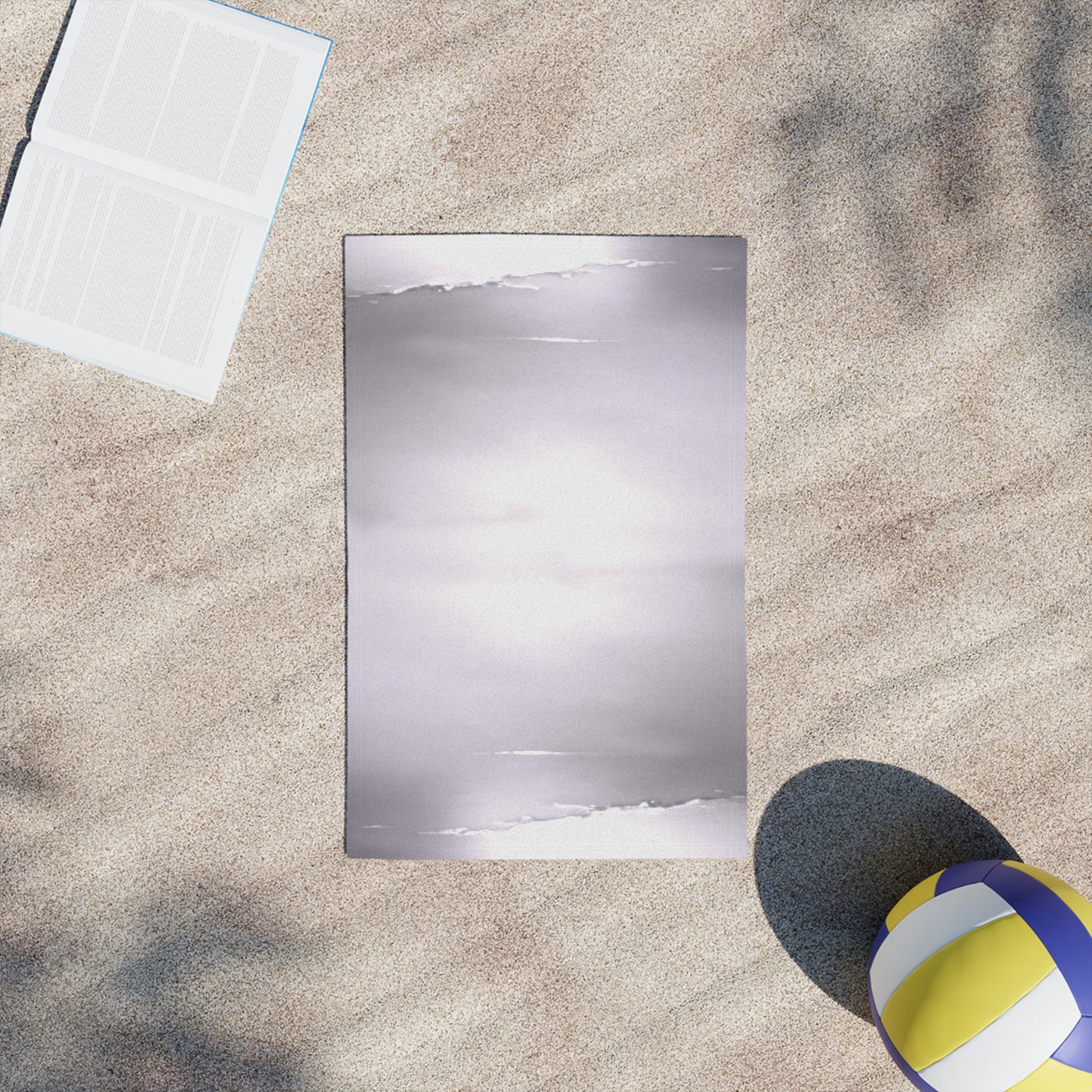 Sephia Sea Dark Fog Beach Towel, 18" x 27"
