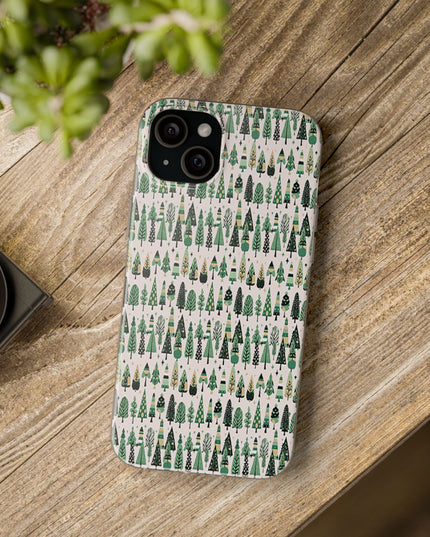 Mini Vintage Green Trees Iphone 15 Plus Flexi Case