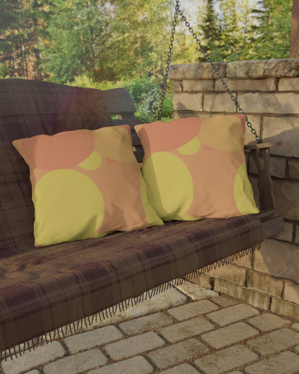 Pastel Bright Oranges Patches 20" x 20" Outdoor Pillow