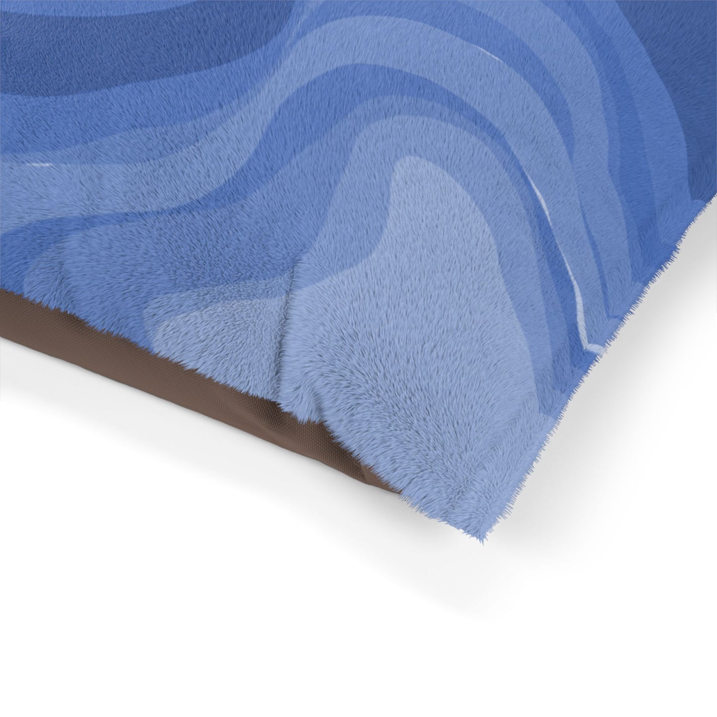 Deep Blue Wavey 40" × 30" Pet Bed
