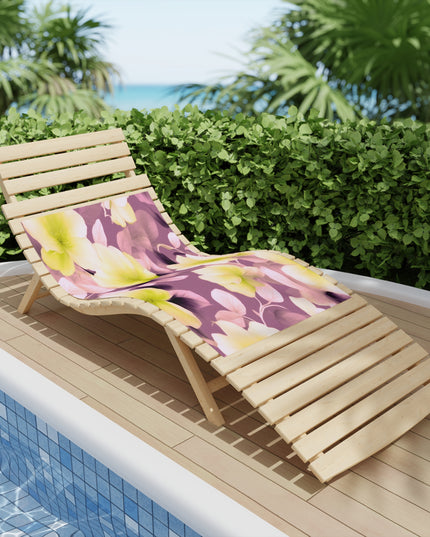 Lemon Blossom Floral Bunch Beach Towel, 24" x 44"