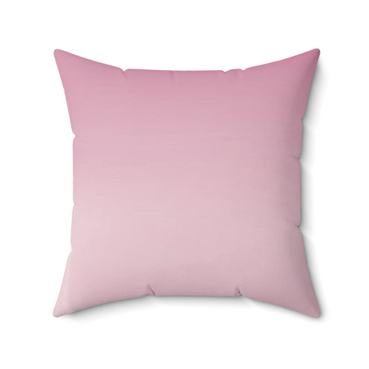 Pink Blush Fade 20" x 20" Faux Suede Square Pillow