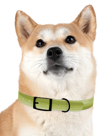 Lemon Wavey Large Dog Collar