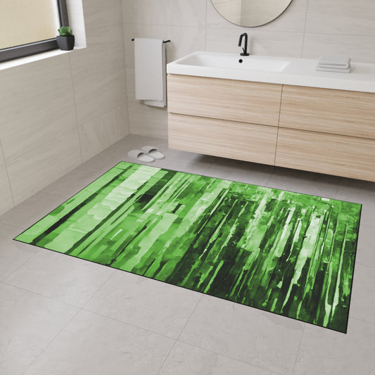 Striped Mint Pastel 48" x 72" Heavy Duty Floor Mat