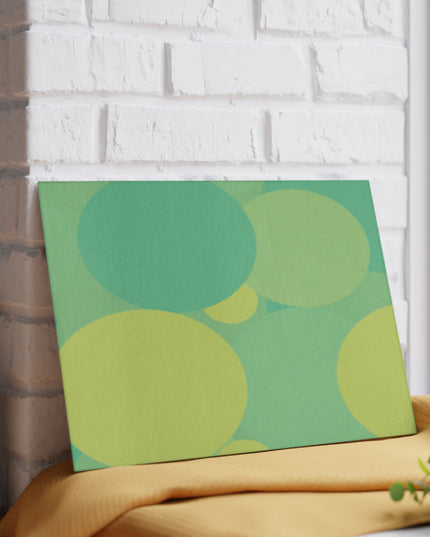 Pastel Green Patches 8" x 11" Glass Cutting Board