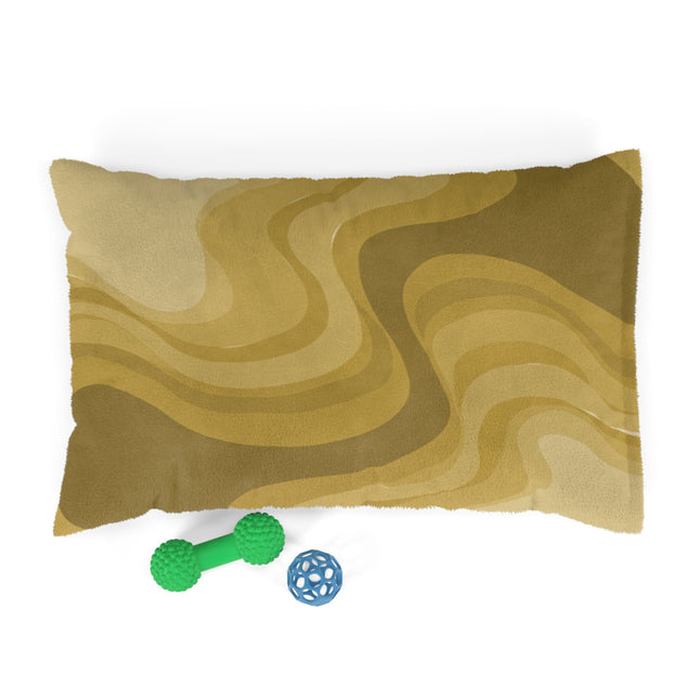 Brown Wavey 28" × 18" Pet Bed