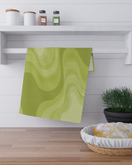 Lemon Wavey Tea Towels (cotton, poly), 18" x "30