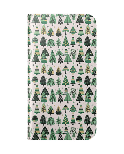 Mini Vintage Green Trees Flip Cases, Iphone 15 Pro