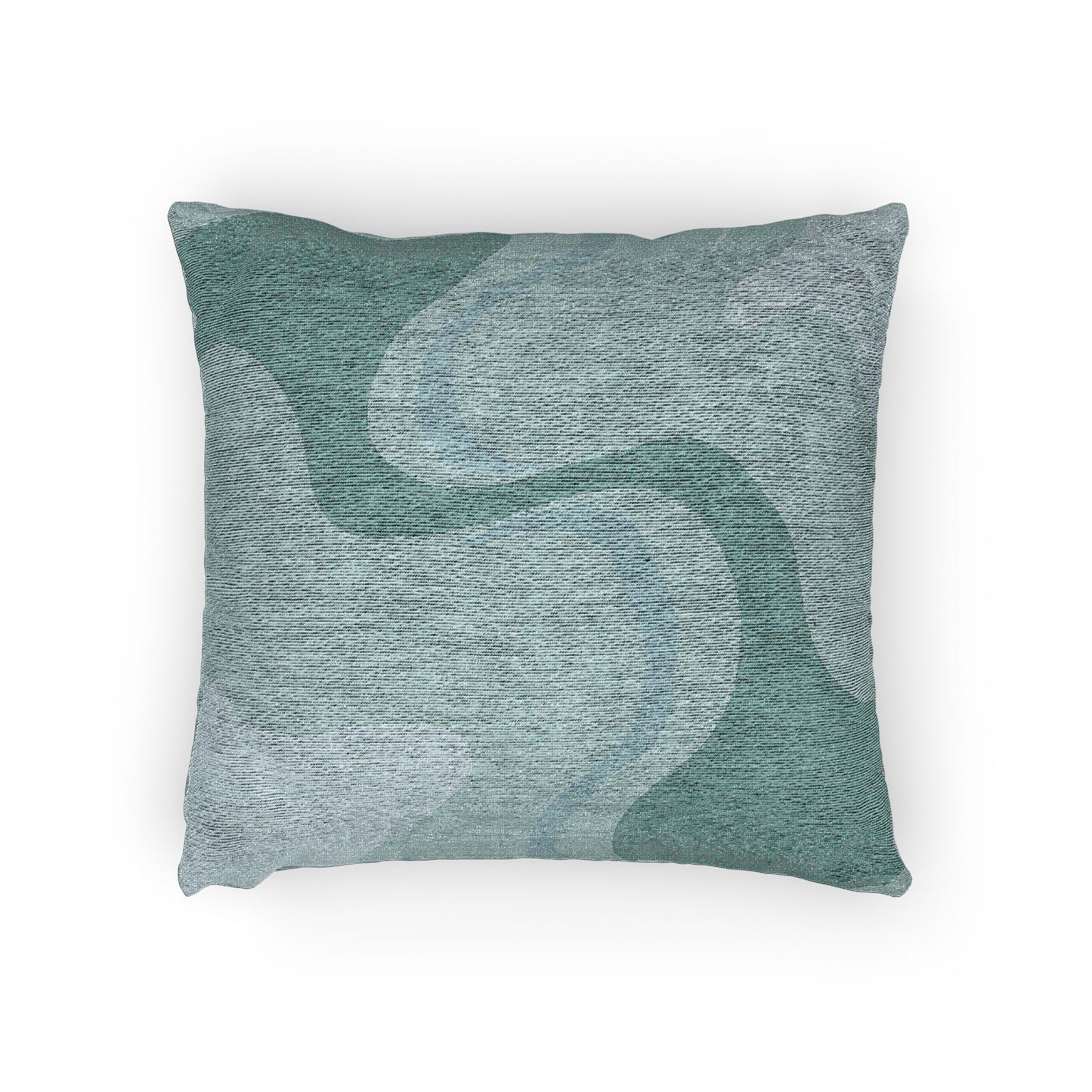 Tif Green Wavey Woven Pillow, 17" x 18"