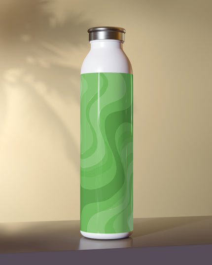 Greenie Meanie Wavey Slim Water Bottle, 20 oz White