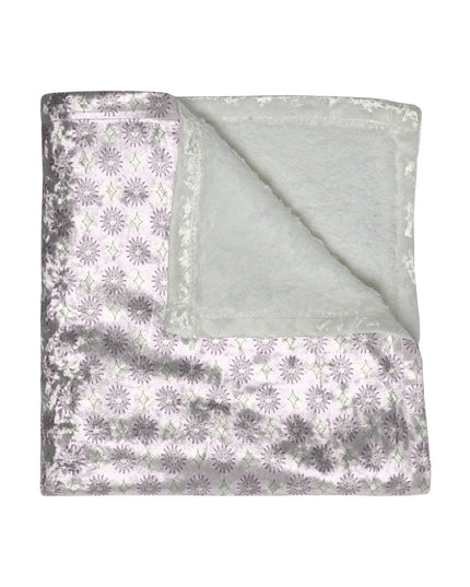 Pink Mornings Star-crossed Bodies Crushed Velvet Blanket, 50" x 60"