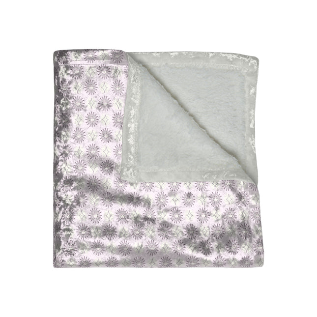 Pink Mornings Star-crossed Bodies Crushed Velvet Blanket, 50" x 60"
