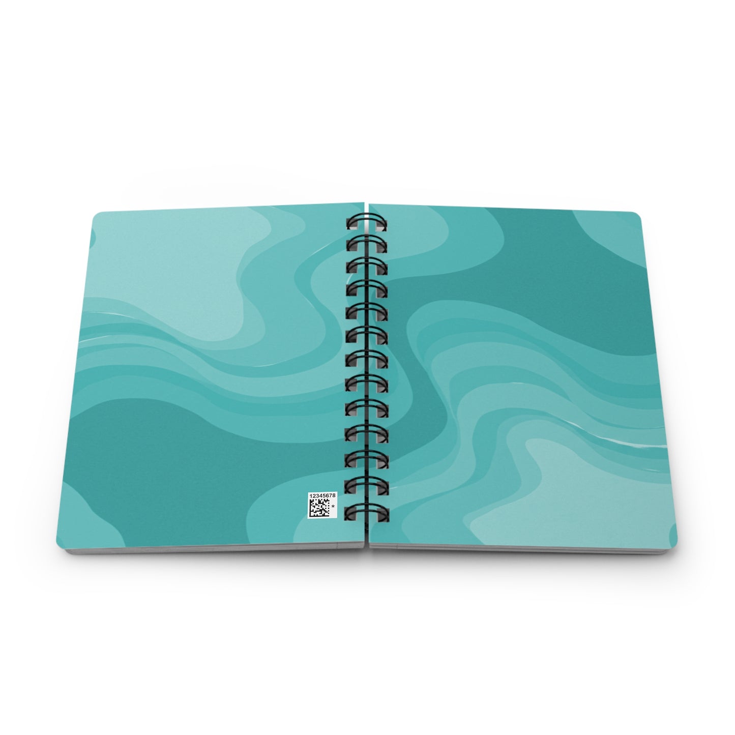 Tif Green Wavey Spiral Bound Journal, 5" x 7" 150 pages