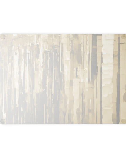 Striped Light Brown 8" x 11" Glass Cutting Board