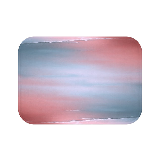 Gray Sea Pink Fog 24" x 17" Bath Mat