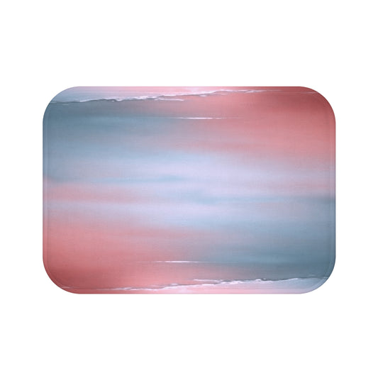 Gray Sea Pink Fog 24" x 17" Bath Mat
