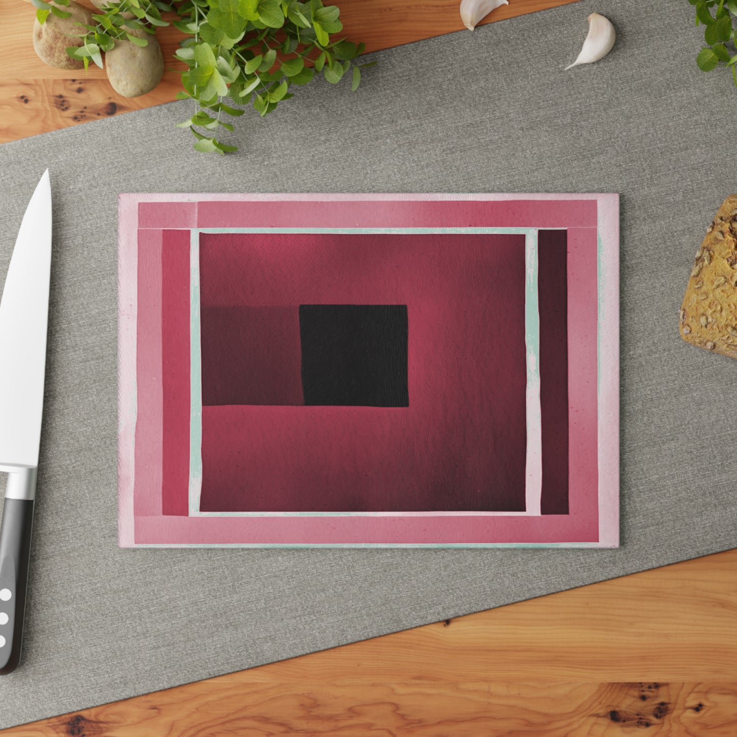Red Shadow 8" x 11" Glass Cutting Board