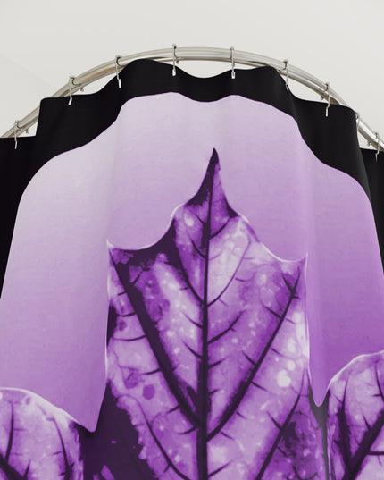 Purple Maple Leaf Shower Curtains, 71" x 74"