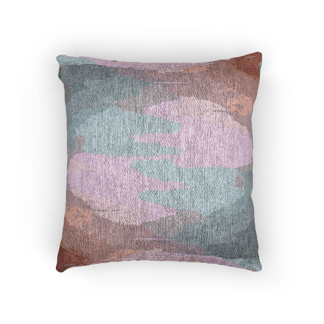 Gray Sea Pink Fog Woven Pillow, 17" x 18"