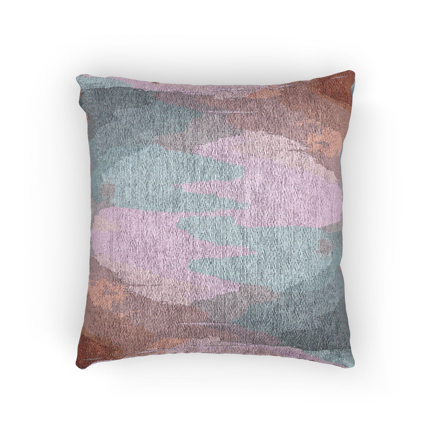 Gray Sea Pink Fog Woven Pillow, 17" x 18"