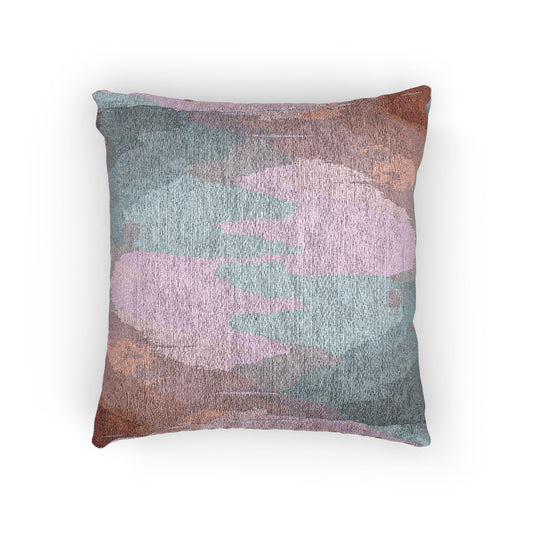 Gray Sea Pink Fog Woven Pillow, 17" x 18"