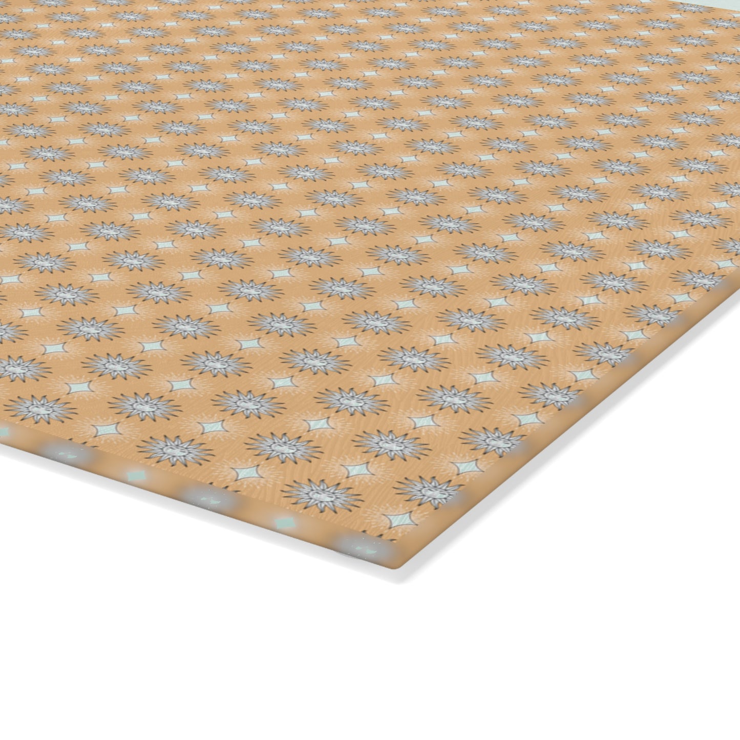Tan Sunset Star-crossed Bodies Glass Cutting Board,  8" x 11"