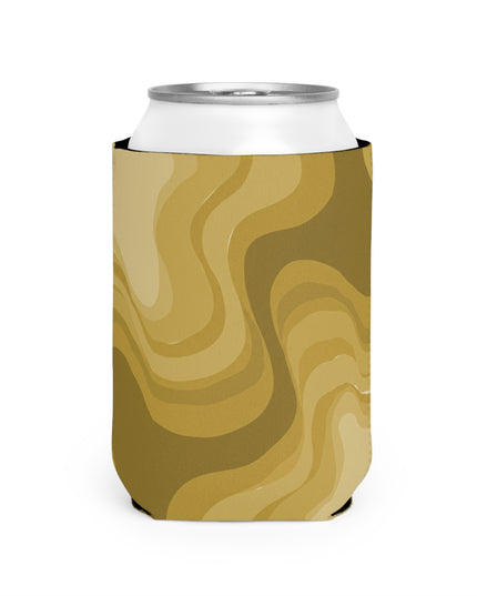 Brown Wavey 12 oz Can Cooler Sleeve
