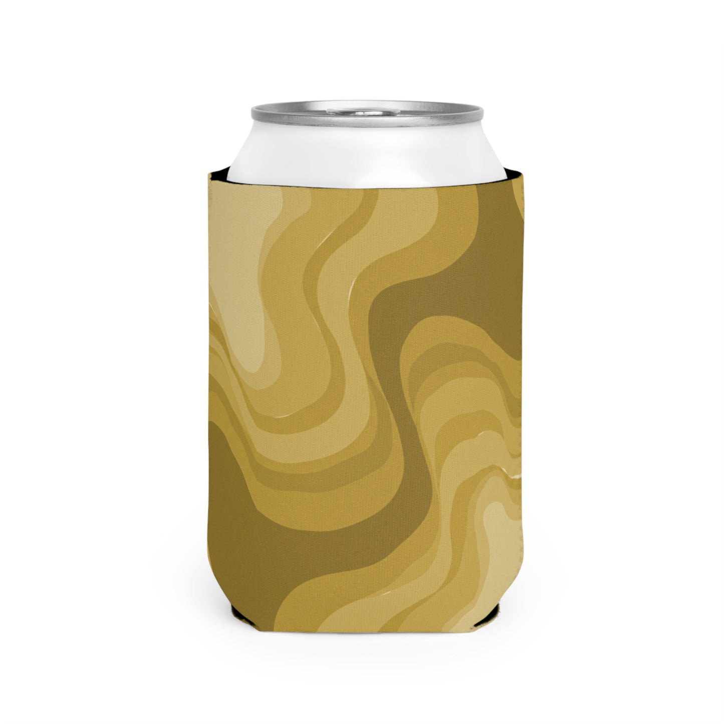 Brown Wavey 12 oz Can Cooler Sleeve