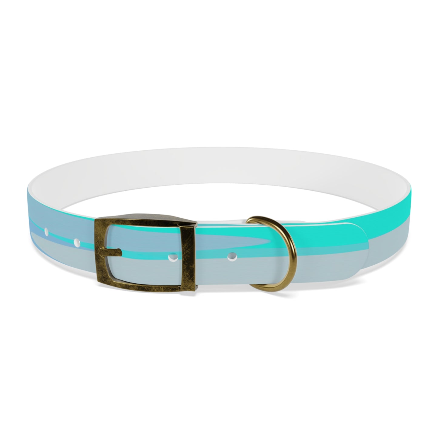 Pastel Tan and Tif Patches Extra Large Dog Collar